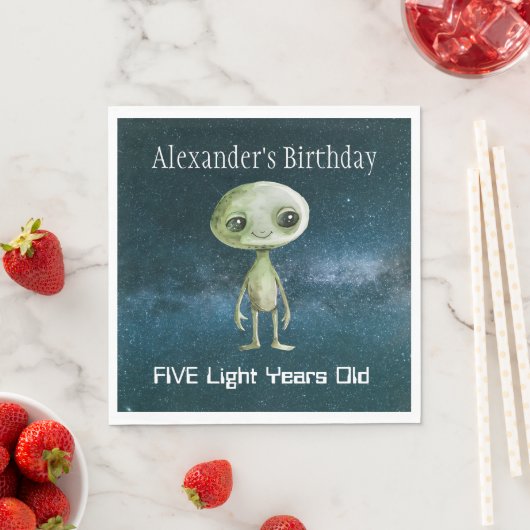 Alien verjaardagsfeestje servet (Insitu)