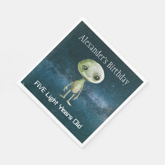 Alien verjaardagsfeestje servet (Hoek)