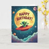 Alien Verjaardagskaart Kaart (Gele Bloem)