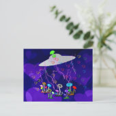 Alien Visitors Briefkaart (Staand voorkant)