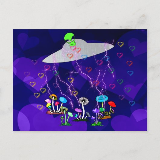 Alien Visitors Briefkaart (Voorkant)