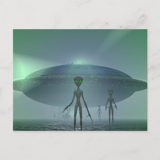 Alien Visitors briefkaart (Voorkant)
