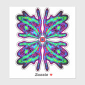 Alien vlinder b (kleurrijk patroon) v3 sticker (Vel)