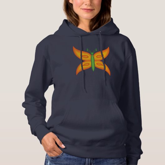 Alien Vlinder Dames Hoodie (Voorkant)