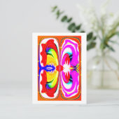 Alien-vlinderkunst Briefkaart (Staand voorkant)