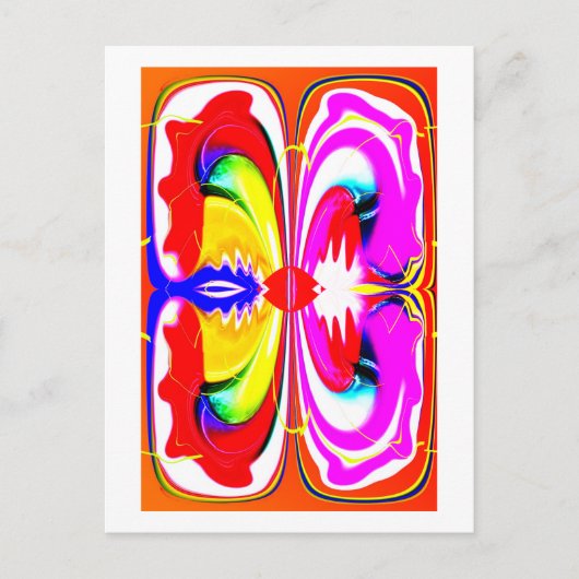 Alien-vlinderkunst Briefkaart (Voorkant)