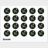 Alien Voetbal Ronde Sticker (Vel)
