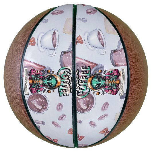 Alien voor de koffie basketbal (Verticaal)
