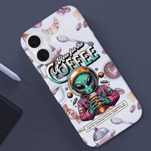 Alien voor de koffie iPhone 16 hoesje