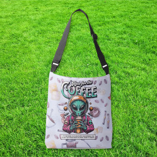 Alien voor de koffie crossbody tas