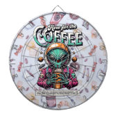 Alien voor de koffie dartbord (Voorkant)