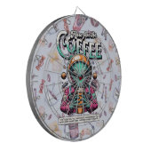Alien voor de koffie dartbord (Voorkant Links)