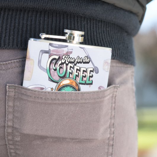 Alien voor de koffie heupfles (Voorbeeld)