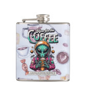 Alien voor de koffie heupfles (Voorkant)