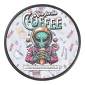 Alien voor de koffie hockey puck (Voorkant)