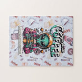 Alien voor de koffie legpuzzel (Horizontaal)