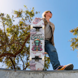 Alien voor de koffie persoonlijk skateboard