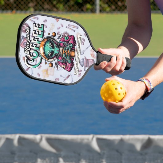 Alien voor de koffie pickleball paddle (Insitu)