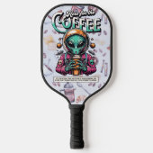Alien voor de koffie pickleball paddle (Voorkant)