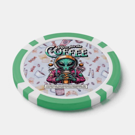 Alien voor de koffie poker chips (Enkel)