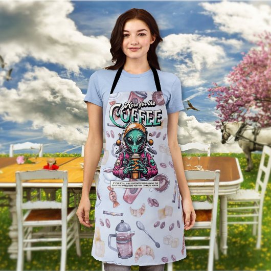 Alien voor de koffie schort