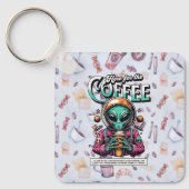 Alien voor de koffie sleutelhanger (Voorkant)