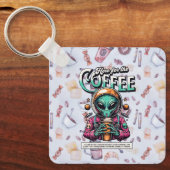 Alien voor de koffie sleutelhanger (Voorkant)