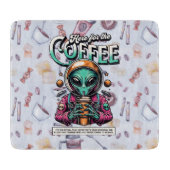 Alien voor de koffie snijplank (Voorkant)