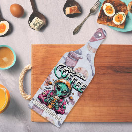 Alien voor de koffie snijplank