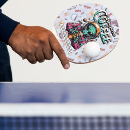Alien voor de koffie tafeltennisbatje