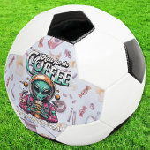 Alien voor de koffie voetbal