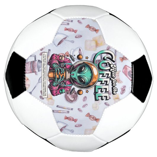 Alien voor de koffie voetbal (Gedraaid)