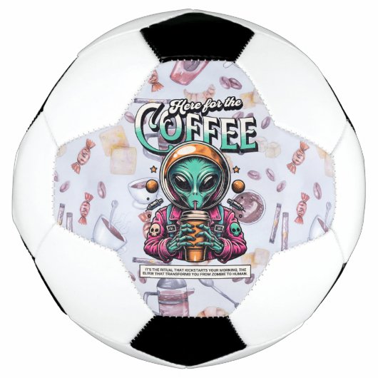 Alien voor de koffie voetbal (Voorkant)