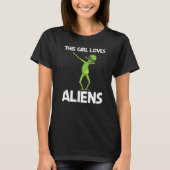 Alien voor meisjes Kinder buitenaardse wezens T-shirt (Voorkant)