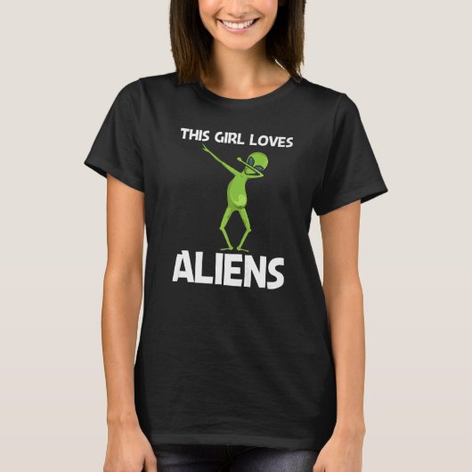 Alien voor meisjes Kinder buitenaardse wezens T-shirt (Voorkant)