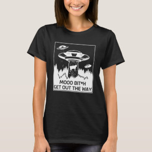 Alien voor volwassenen ruimtevaartuig voor het gro t-shirt