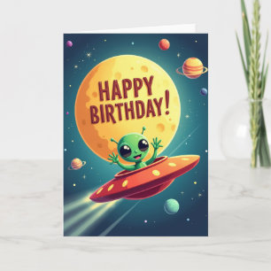 Alien Voyager Verjaardagskaart Kaart