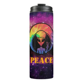 Alien "Vrede" Tie Dye Space Thermische Tumbler Thermosbeker
