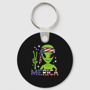 Alien vredeshandschoen Amerika vier juli 4e patrio Sleutelhanger