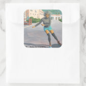 Alien Vrouw Rolschaatsen Fantasy Art Stickers (Tas)