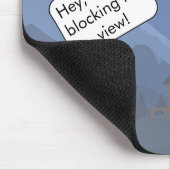 Alien vs Astronomer UFO Humor Mousepad Muismat (Hoek)