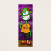 Alien w/quote, gelukskaart mini visitekaartjes (Voorkant)