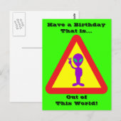 Alien Waarschuwing Briefkaart (Voorkant / Achterkant)