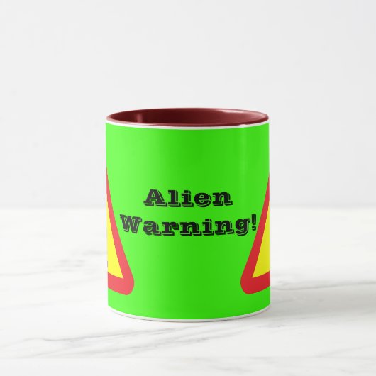 Alien Waarschuwing Mok (Midden)