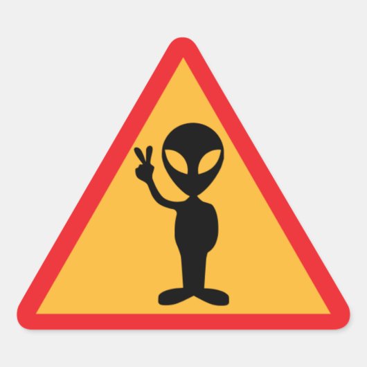 Alien Waarschuwing Sticker (Voorkant)