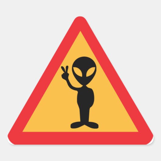 Alien Waarschuwing Sticker (Voorkant)