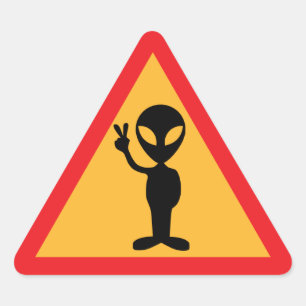 Alien Waarschuwing Sticker