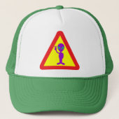 Alien Waarschuwing Trucker Pet (Voorkant)