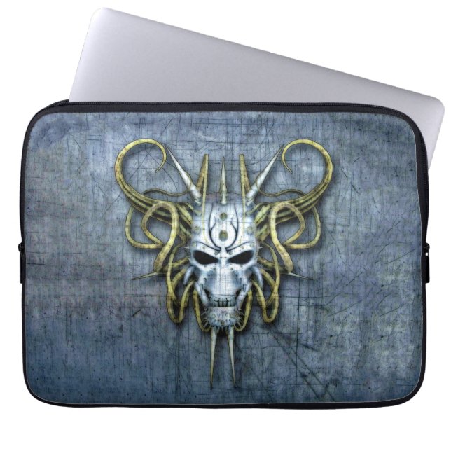 Alien War Mask Laptop Sleeve (Voorkant)