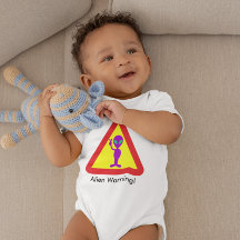 Alien Warning Paars Alien Caudron Sign